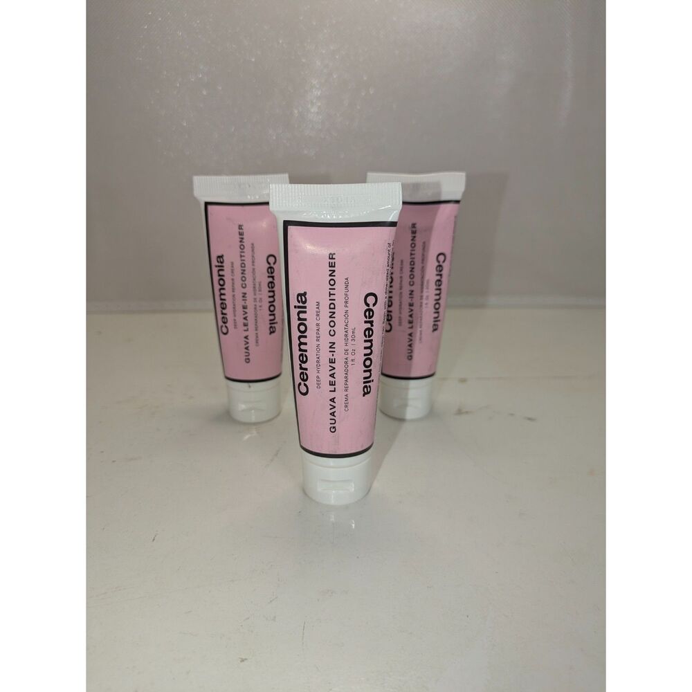 Ceremonia Guava Leave-In Conditioner Sample 1 fl oz Lot of 3